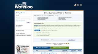 Doing Business with City of Waterloo - Biddingo.com