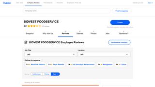 Working at BIDVEST FOODSERVICE: Employee Reviews | Indeed.co.uk