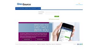 Onesource: Login Page