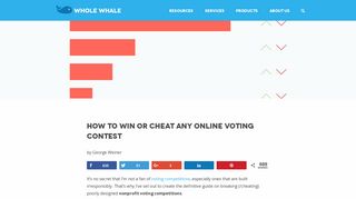 How to win or cheat ANY online voting contest - Whole Whale