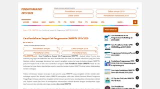 Cara Pendaftaran Sampai Cek Pengumuman SNMPTN 2019/2020 ...