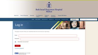Log in » Beth Israel Deaconess Hospital-Milton