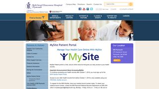 MySite Patient Portal Plymouth, Massachusetts (MA) - Beth Israel ...