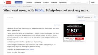 What went wrong with Bidnip. Bidnip does not work any more. Jan 07 ...