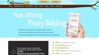 BiddingOwl: Free Charity Fundraising Auction Software