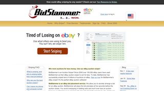 BidSlammer: Free eBay Sniper, online sofware ebay auction sniper ...
