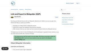Link and Export to Bidspotter (GAP) – Wavebid Help Desk