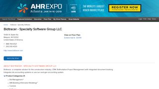 Bidtracer - Specialty Software Group LLC - AHR Expo 2019 Exhibitor ...