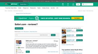 Safari.com - reviews? - South Africa Message Board - TripAdvisor