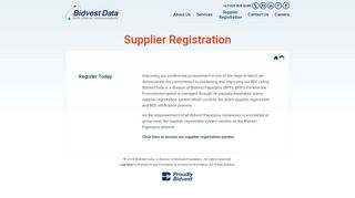 Supplier Registration - Bidvest Data - Multi-Channel Communications