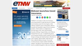 Bidvest launches travel insurance - eTNW - Online Daily News