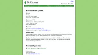 Bid Express Secure Internet Bidding