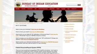 Bureau of Indian Education | HR IT Systems - BIE