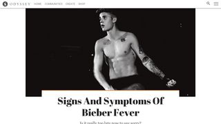 Signs And Symptoms Of Bieber Fever - Odyssey