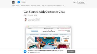 Get Started with Customer Chat – Messenger Developer Blog