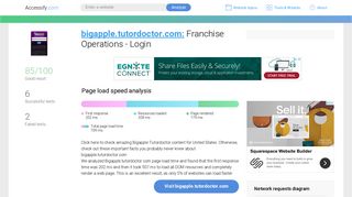Access bigapple.tutordoctor.com. Franchise Operations - Login