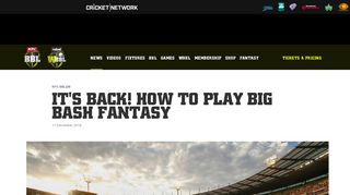 It's back! How to play Big Bash Fantasy | Big Bash League BBL