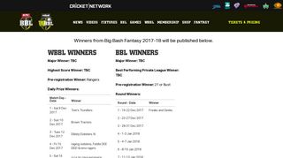 Big Bash Fantasy Winners | Big Bash League BBL