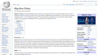 Bigg Boss Telugu - Wikipedia