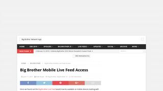 Big Brother Mobile Live Feed Access – Big Brother Network