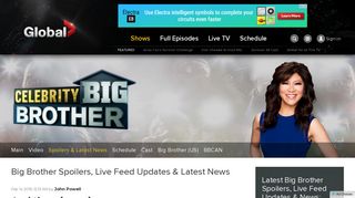 Big Brother Spoilers | Big Brother 20 Live Feed Updates & News