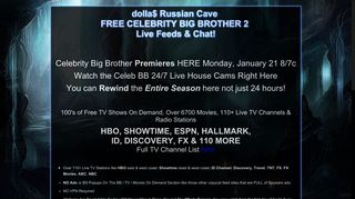 The Russian Cave: Free Big Brother Feeds | UFC Fights PPV