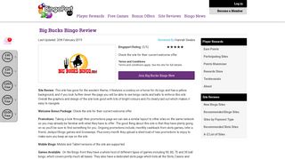 Big Bucks Bingo Player Reviews and Exclusive Offers - BingoPort
