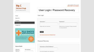 Big C Drugs | Scottsboro, AL | User Login / Password Recovery