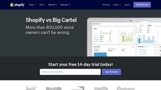 Shopify vs Big Cartel Customer Review - Alternative to Big Cartel
