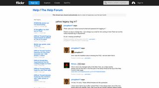 Flickr: The Help Forum: yahoo legacy log in?