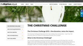 The Christmas Challenge - The Big Give