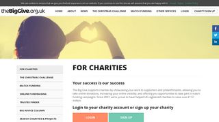 For Charities - The Big Give