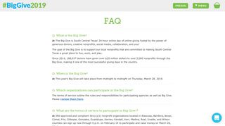 FAQ - The Big Give