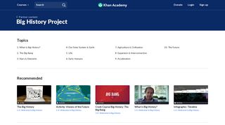 Big History Project | Partner content | Khan Academy