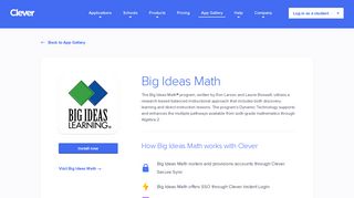 Big Ideas Math - Clever application gallery | Clever
