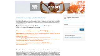 your Big Lots Benefits Portal!