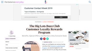 The Big Lots Buzz Club Customer Loyalty Rewards Program