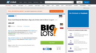 Buzz Club Rewards Members: Big Lots Online and In-Store Coupon ...