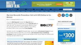 Big Lots Rewards Promotion: Get 20% Off (Online or In-Stores)