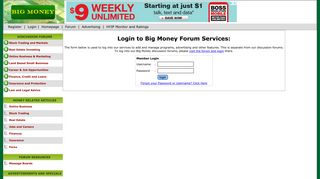 Login to Big Money Forum - 