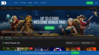 Play Online Casino Games | 100% up to £200 Bonus - 10Bet