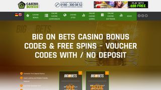 Big On Bets Casino Bonus Code + Free Spins + No Deposit Required