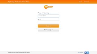Forgot password? - Big Orange Productions Talent Portal
