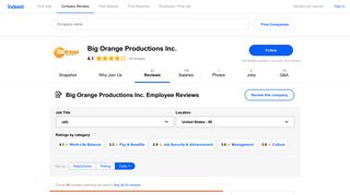 Working at Big Orange Productions Inc.: 88 Reviews | Indeed.com