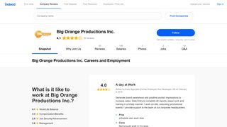Big Orange Productions Inc. Careers and Employment | Indeed.com