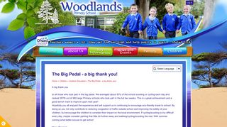 The Big Pedal - a big thank you! | Woodlands Primary School
