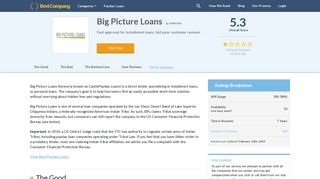 Why Do Consumers Hate Big Picture Loans? - BestCompany.com