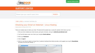Checking your Email on Webmail - Linux Hosting - BigRock Help ...