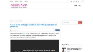How to Create and Login Free Email Account in Bigrock Domain ...