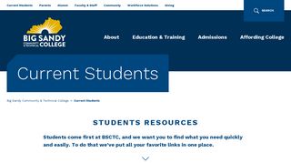 Current Students | BSCTC - Big Sandy Community & Technical College